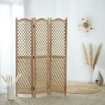 Paravent 3 pans bois écran pliable