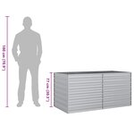 vidaXL Lit surélevé de jardin 160x80x77 cm Acier galvanisé Argenté