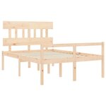 vidaXL Lit pour personne âgée sans matelas 140x190 cm bois massif