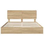 vidaXL Lit de Rangement Chêne Sonoma 180 x 200 cm Bois d'ingénierie