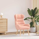 vidaXL Fauteuil relaxant Rose 69 x 74 x 93 cm tissu