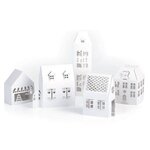 15 maisons blanches à monter soi-même 19 x 5 5 x 4 5 cm