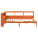 vidaXL Lit bibliothèque sans matelas cire marron 120x190cm pin massif