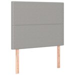 vidaXL Sommier à lattes de lit avec matelas et LED Gris clair 90x190cm