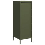 vidaXL Buffet vert olive 39x35x103 5 cm acier