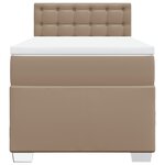 vidaXL Sommier à lattes de lit avec matelas Cappuccino 100x200 cm