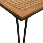 vidaXL Table de jardin avec pieds épingle à cheveux 200x90x75 acacia