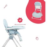Chaise haute pour bébé ultra compacte et légère - Dossier et tablette ajustables  Des 6 mois