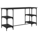 vidaXL Bureau Chêne noir 140 x 50 x 75 cm Bois d'ingénierie