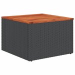 vidaXL Salon de jardin 8 Pièces avec coussins noir résine tressée
