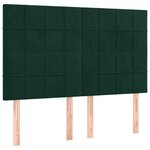 vidaXL Cadre de lit sans matelas vert foncé 140x200 cm velours