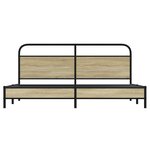 vidaXL Cadre de lit en métal sans matelas chêne sonoma 183x213 cm