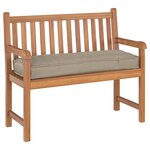 vidaXL Coussin pour banc de palette Taupe 120 x 40 x 8 cm Tissu Oxford