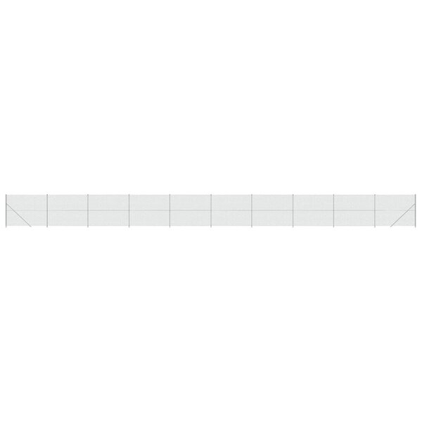 vidaXL Clôture en mailles de chaîne avec bride argenté 1 4x25 m