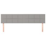 vidaXL Têtes de lit 2 Pièces Gris clair 100x5x78/88 cm Tissu