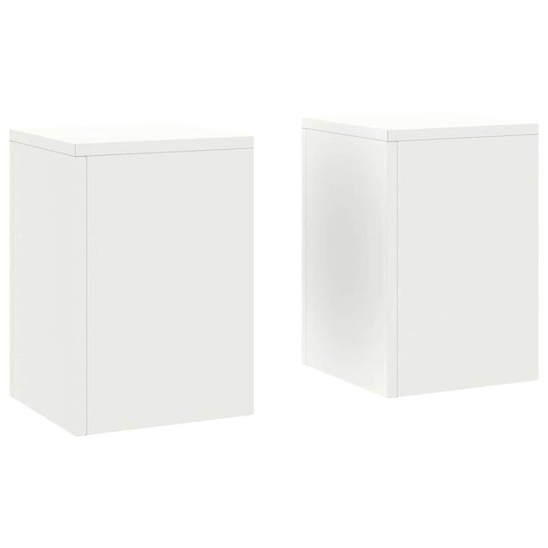 vidaXL Supports pour plantes 2 Pièces Blanc 24 x 24 x 35 cm Acier