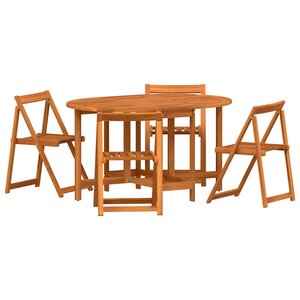 vidaXL Table de Jardin 5 Pièces Marron Bois d'Acacia Massif