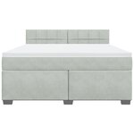 vidaXL Sommier à lattes de lit et matelas Gris clair 180x200cm Velours