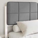 vidaXL Cadre de lit avec tête de lit rembourrée Gris clair