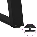 vidaXL Pieds de table basse en U  2 pièces  noir  40 x (30-31) cm  acier
