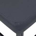 vidaXL Ensemble de canapé de jardin avec coussin 10 Pièces Noir Aluminium