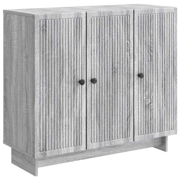 vidaXL Buffet Sonoma gris 89 x 34 5 x 80 cm Bois d'ingénierie