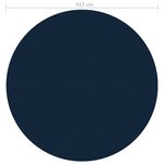 vidaXL Film solaire de piscine flottant PE 417 cm Noir et bleu