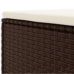 vidaXL Salon de jardin 4 Pièces avec coussins Marron Résine tressée