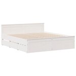 vidaXL Lit bibliothèque sans matelas blanc 180x200 cm bois pin massif