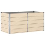 vidaXL Jardinière Ivoire 160 x 80 x 75 cm Acier