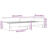vidaXL Cadre de lit sans matelas chêne marron 90x200cm bois ingénierie