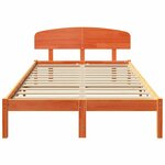 vidaXL Cadre de lit Marron 120 x 190 cm Bois de pin massif