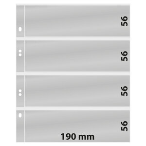 Feuilles Multi Collect Lindner transparentes à 4 bandes pour timbres-poste.