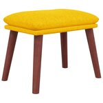 vidaXL Repose-pied Jaune moutarde 45x29 5x35 cm Tissu