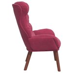 vidaXL fauteuil Bordeaux 69 x 74 x 93 cm Velours