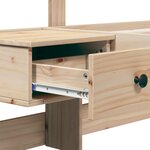 vidaXL Cadre de lit avec tiroir Marron 80 x 200 cm Bois massif en pin