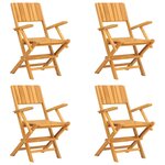 vidaXL Ensemble à manger de jardin 5 Pièces Bois de teck massif