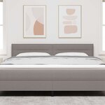 vidaXL Tête de lit Taupe tissu