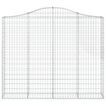 vidaXL Paniers à gabions arqués 8 Pièces 200x30x160/180 cm Fer galvanisé