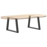 vidaXL Pieds de table basse en forme de V  2 pièces  anthracite  50 x (42-43 3) cm  acier