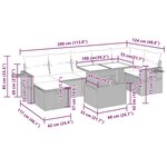 vidaXL Salon de jardin avec coussins 8 Pièces gris résine tressée acacia