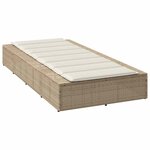 vidaXL Transat avec coussin flottant beige résine tressée