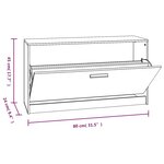 vidaXL Banc à chaussures Chêne marron 80x24x45 cm Bois d'ingénierie
