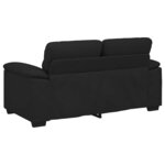 vidaXL Canapé à 2 places noir 120 cm tissu