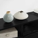 vidaXL Meubles TV muraux 4 Pièces Chêne noir Bois d'ingénierie