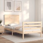 vidaXL Cadre de lit sans matelas bois massif