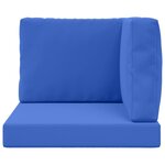 vidaXL Coussin de canapé d'extérieur 3 Pièces Bleu royal Polyester