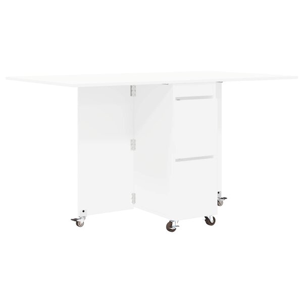 vidaXL Table à dîner 2 Pièces 140 x 80 x 77 cm Bois d'ingénierie Blanc