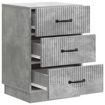 vidaXL Cabinet de chevet avec tiroir Gris béton 43 x 41 x 63 5 cm