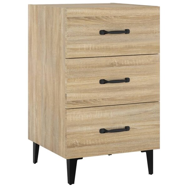 vidaXL Table de chevet chêne sonoma 40x40x66 cm bois d'ingénierie